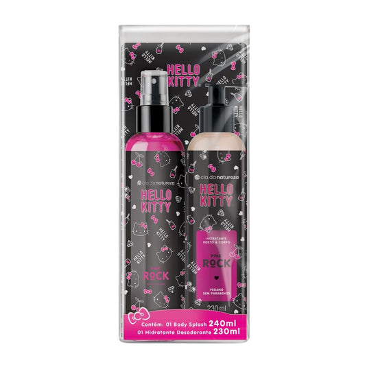 Kit Cia da Natureza Hello Kitty Pink Rock Body Splash + Desodorante Hidratante