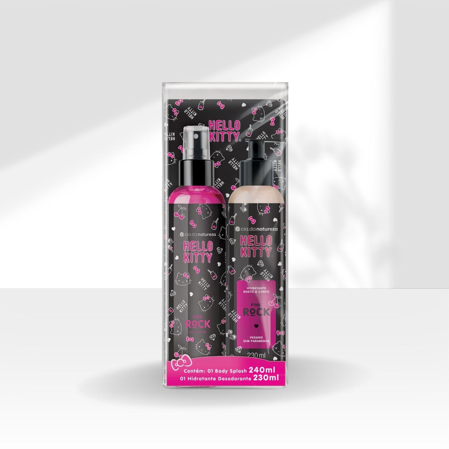 Kit Cia da Natureza Hello Kitty Pink Rock Body Splash + Desodorante Hidratante