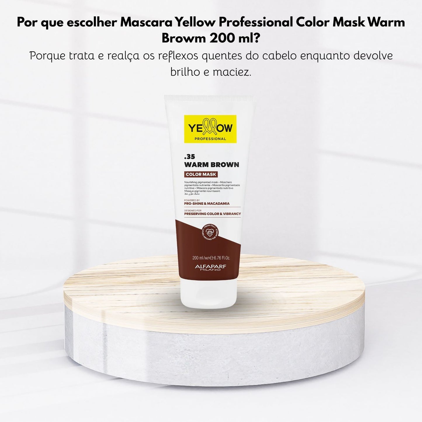 Mascara Yellow Professional Color Mask .35 Warm Browm 200 ml