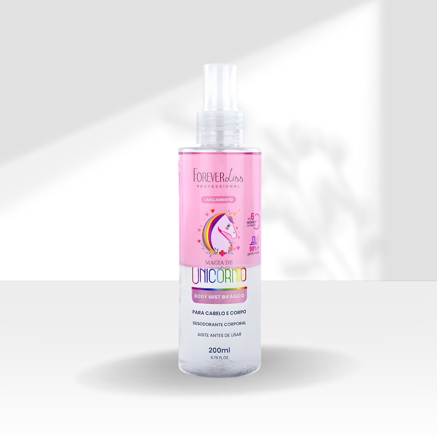 Body Mist Forever Liss Magia de Unicórnio Bifásico Corporal 200 ml