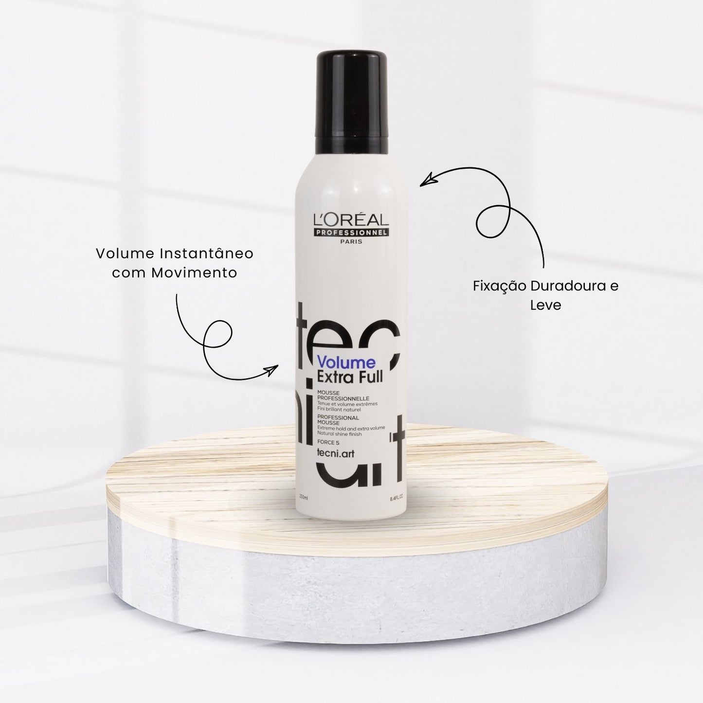 Mousse Loreal Volume Extra Full Leveza Cabelos Finos 250 ml