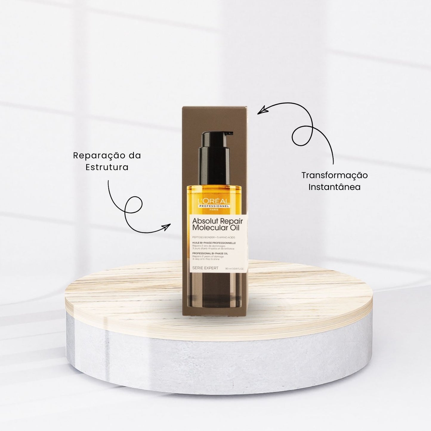 Óleo Capilar Loreal Absolut Repair Molecular Reparação 90 ml