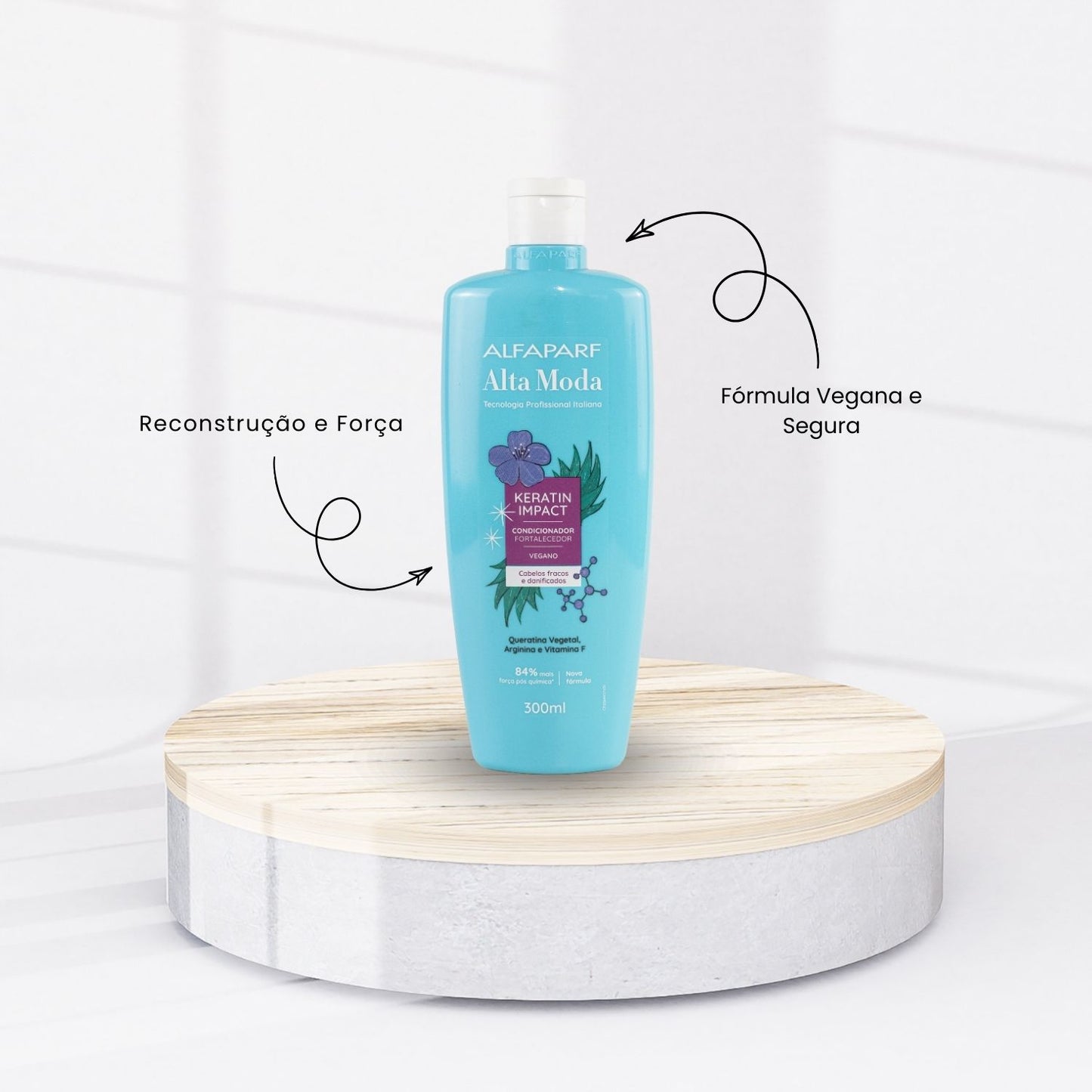 Condicionador Alfaparf Alta Moda Keratin Impact Reconstrução 300 ml