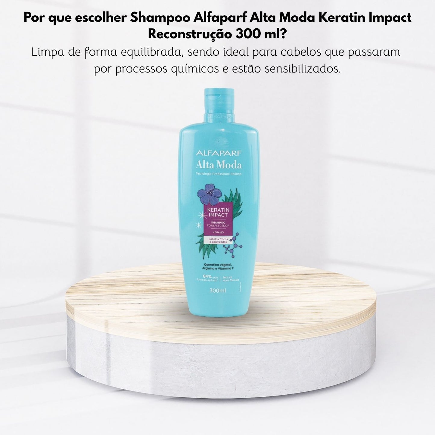 Shampoo Alfaparf Alta Moda Keratin Impact Reconstrução 300 ml