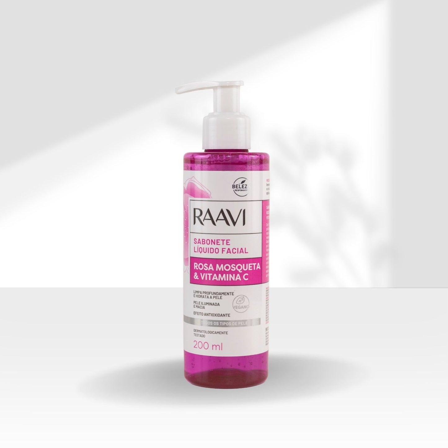 Sabonete Facial Raavi Rosa Mosqueta Vitamina C 200 ml