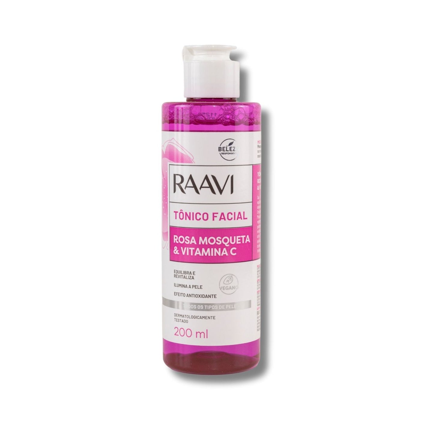 Tônico Facial Raavi Rosa Mosqueta Vitamina C 200 ml