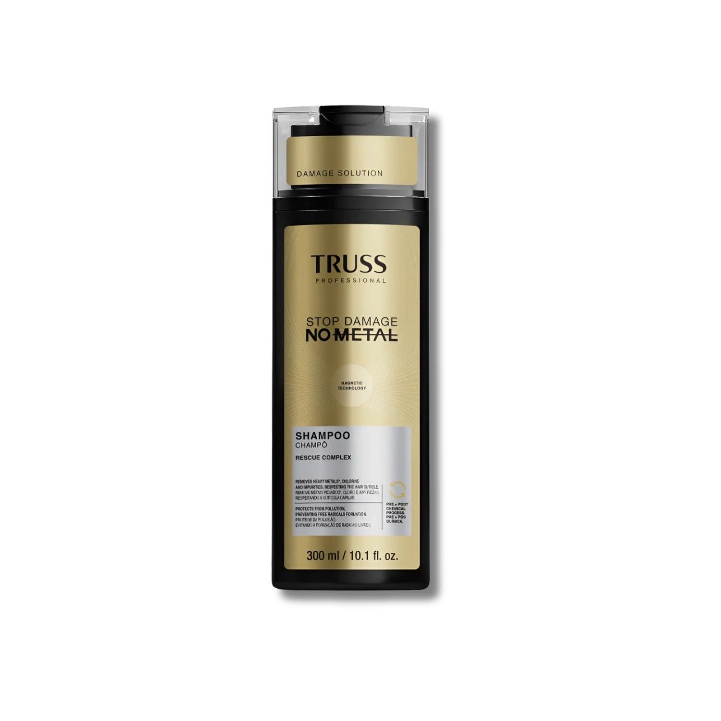 Shampoo TRUSS Stop Damage No Metal Reconstrução 300 ml