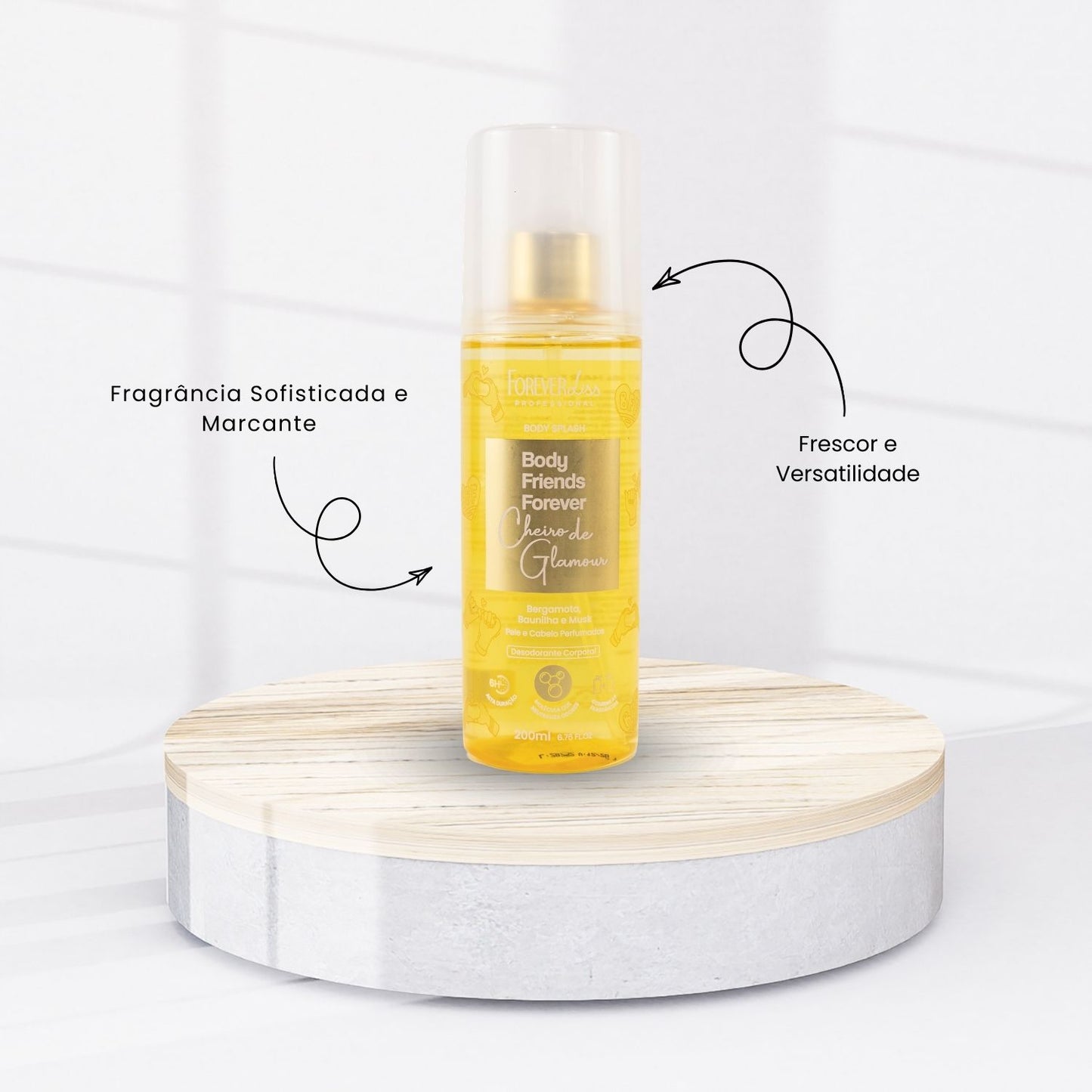 Body Splash Forever Liss Friends Forever Cheiro de Glamour 200ml
