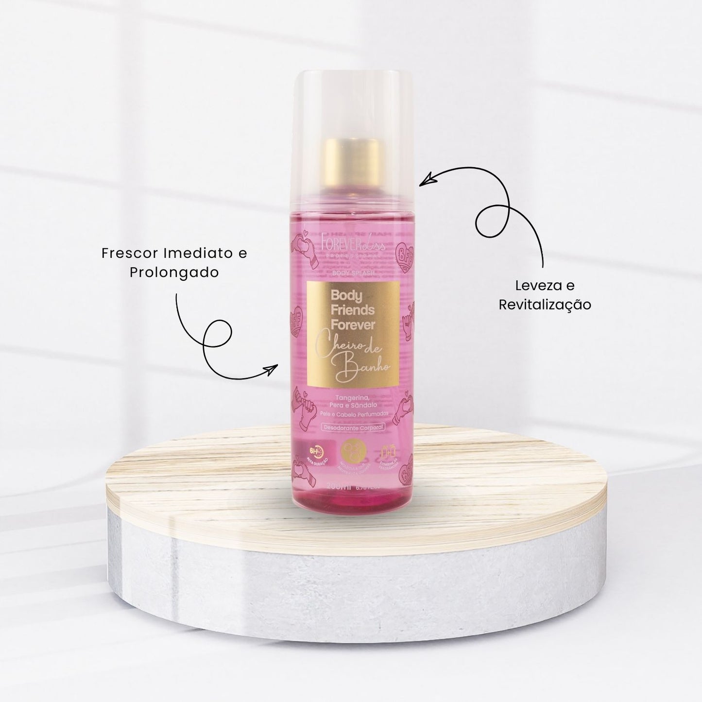Body Splash Forever Liss Friends Forever Cheiro de Banho 200ml