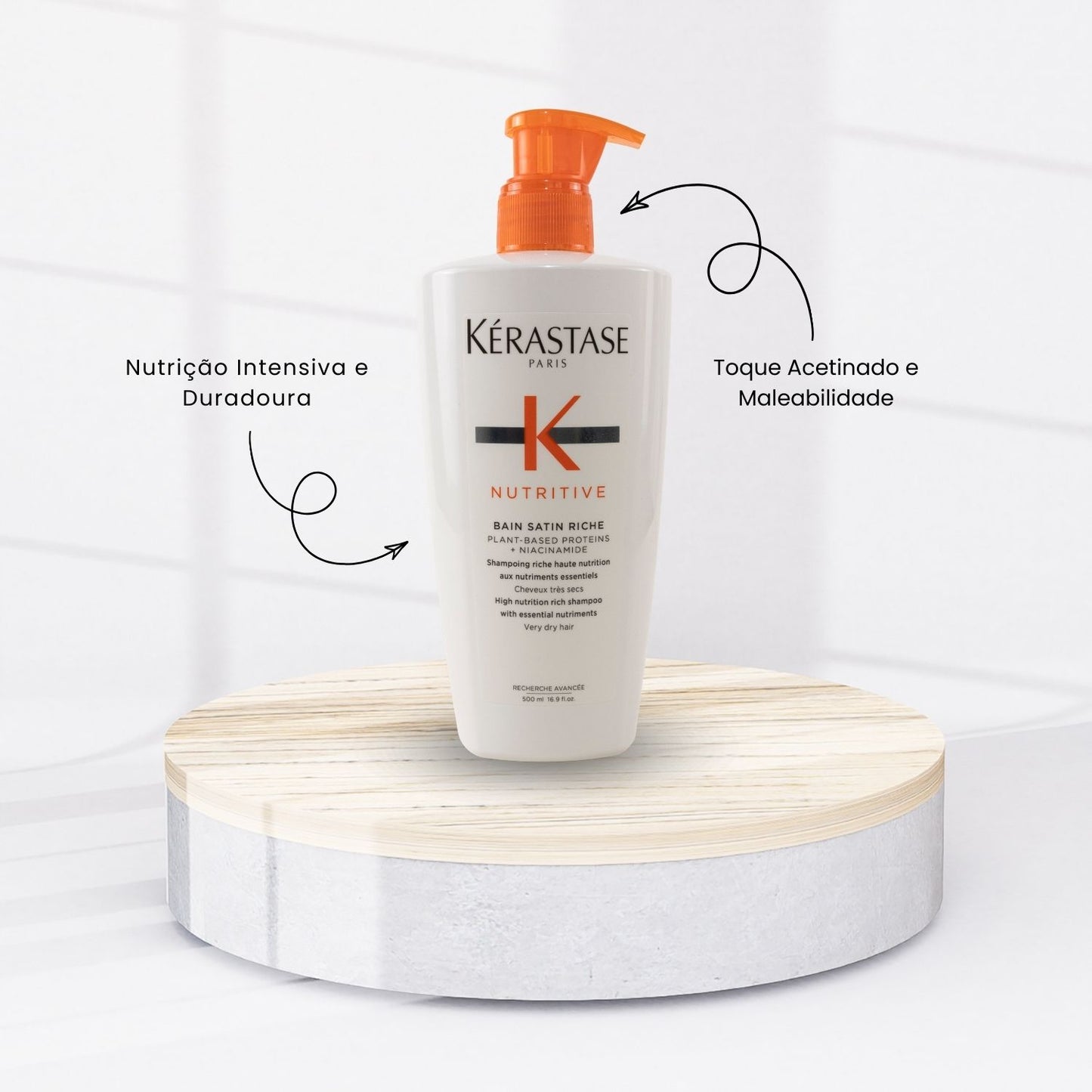 Shampoo Kerastase Nutritive Bain Satin Riche Cabelos Secos 500 ml