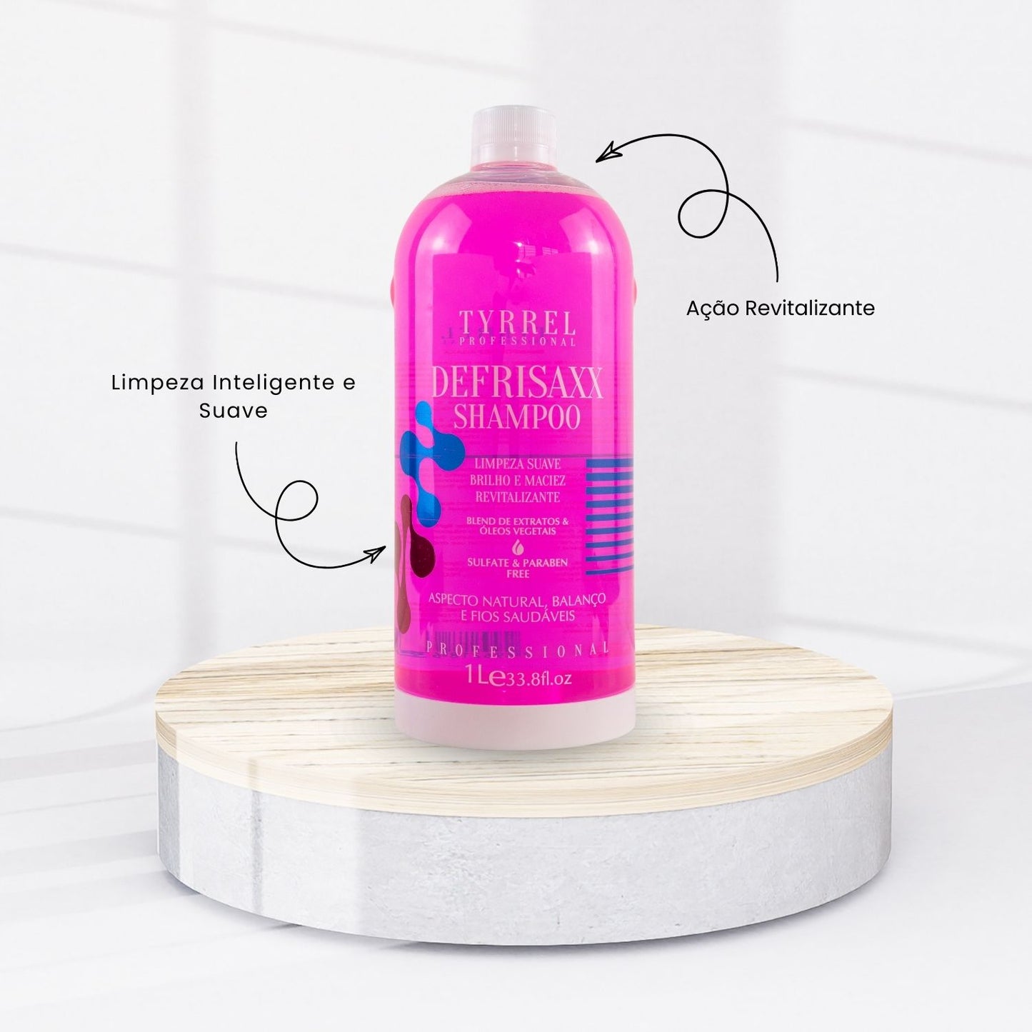 Shampoo Tyrrel Defrisaxx Limpeza Suave Revitalizante 1 L