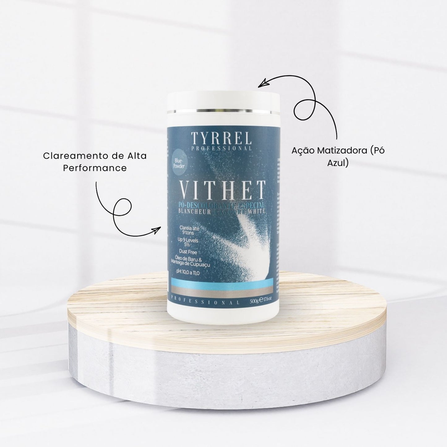 Pó Descolorante Tyrrel Vithet Blue Powder Clareamento Capilar 500 g