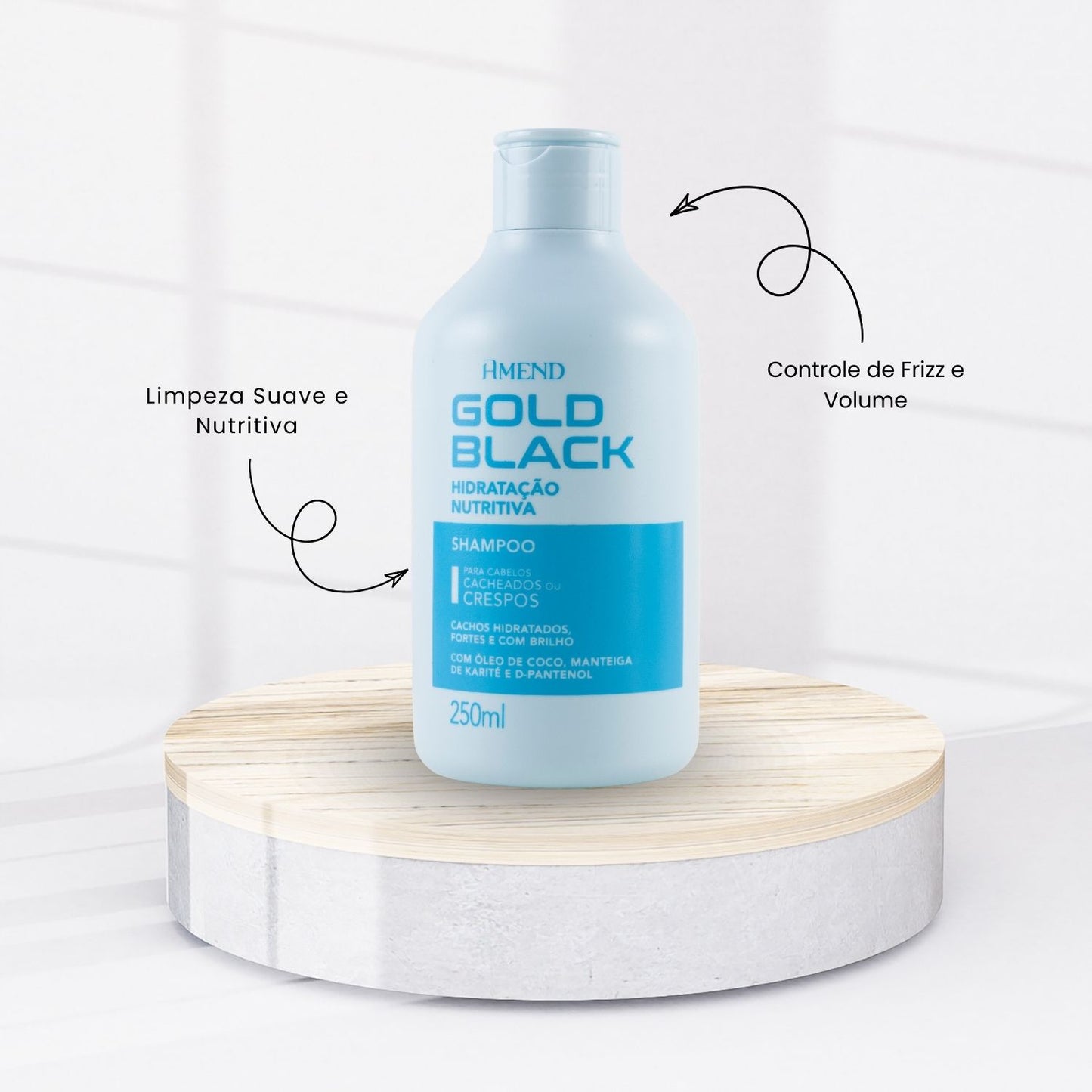 Shampoo Amend Gold Black Hidratação Nutritiva 250 ml