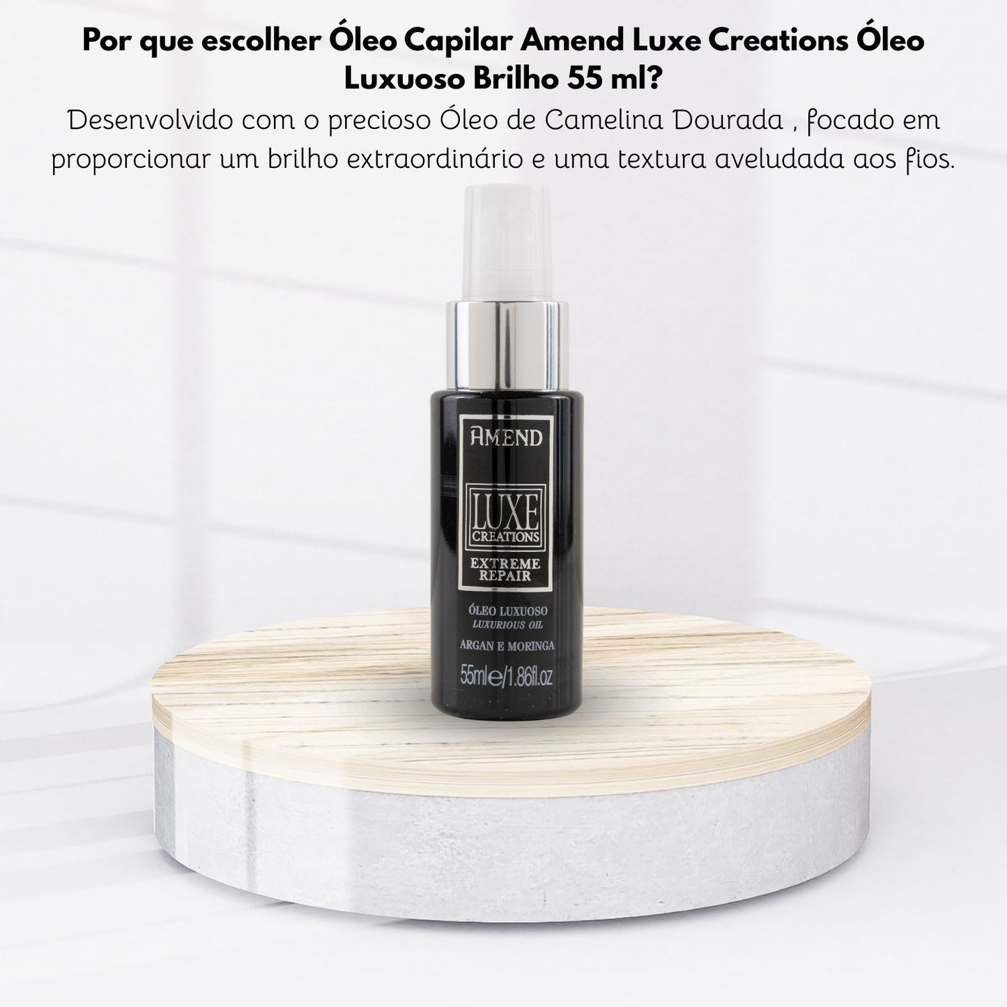 Óleo Capilar Amend Luxe Creations Óleo Luxuoso Brilho 55 ml