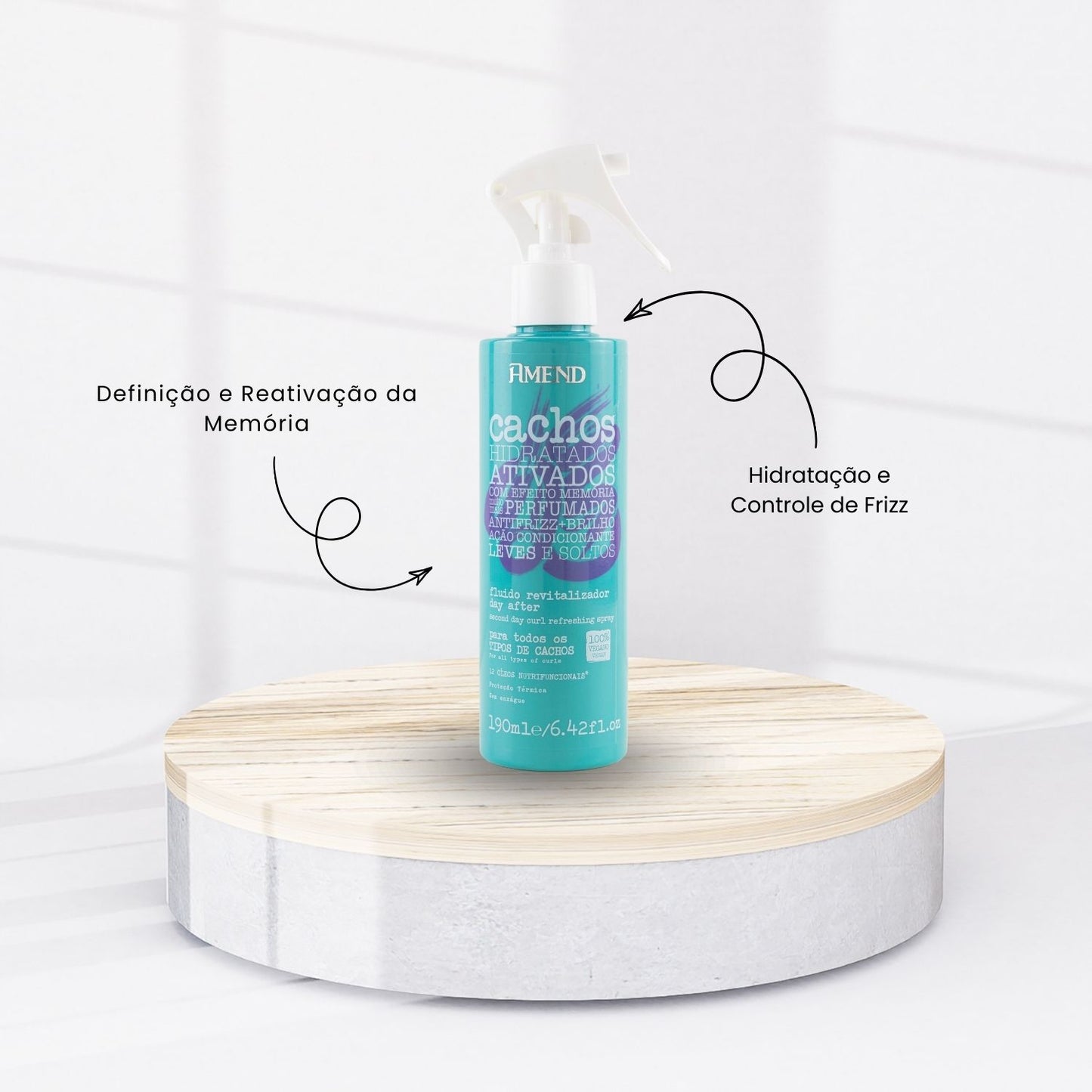 Fluido Revitalizador Cachos Amend Definição e Hidratação 190 ml