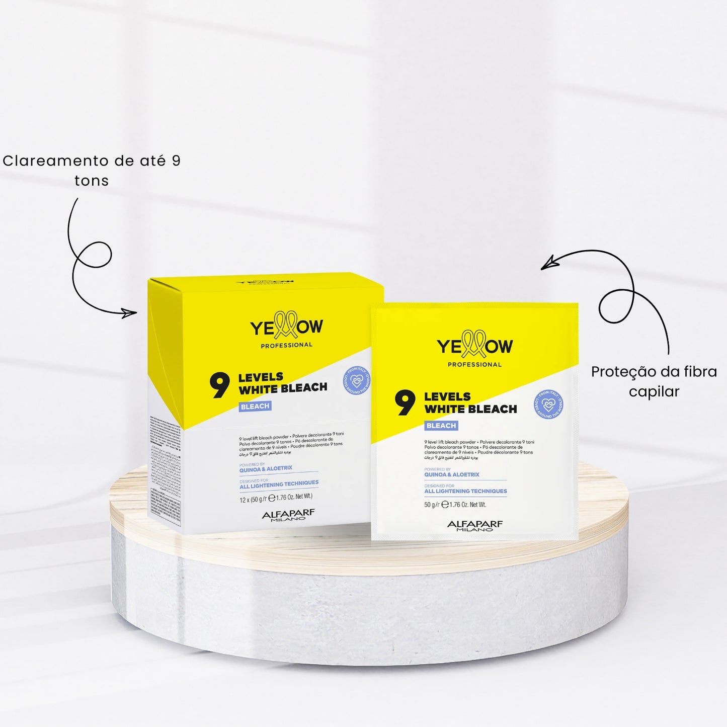 Pó Descolorante Yellow 9 Levels Clareamento 12x50 g