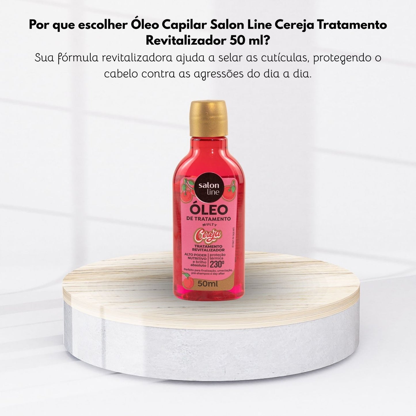 Óleo Capilar Salon Line Cereja Tratamento Revitalizador 50 ml