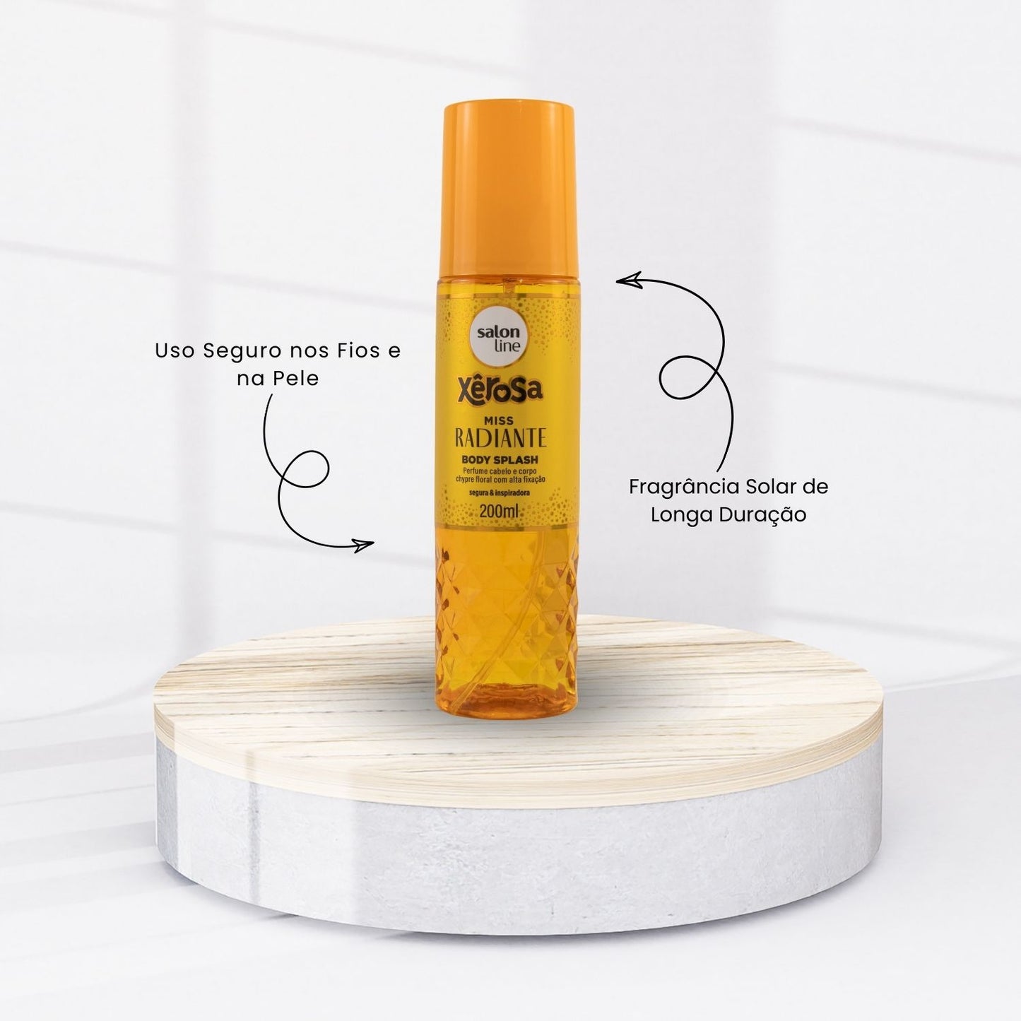Body Splash Salon Line Miss Radiante Xerosa Corpo e Cabelo 200 ml