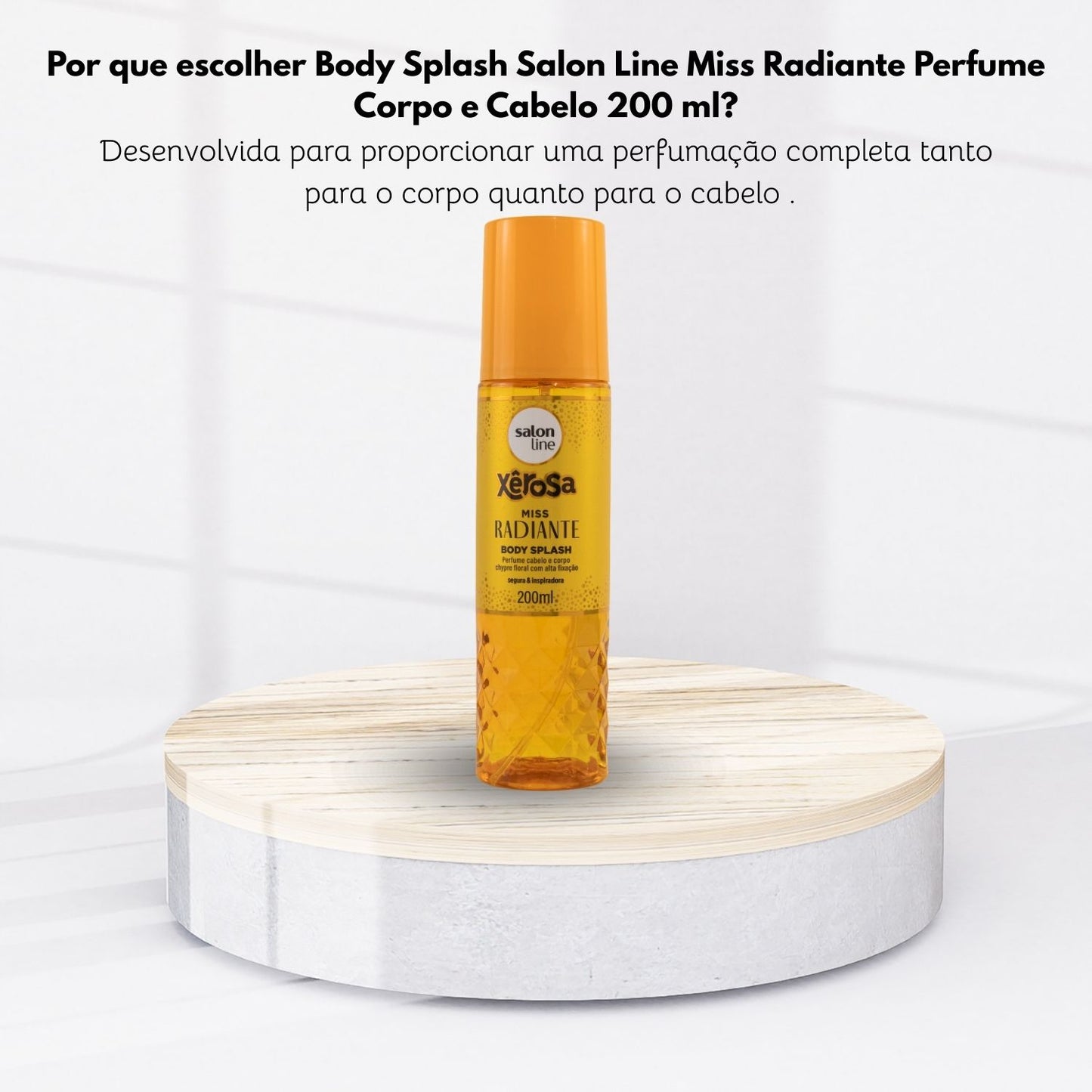 Body Splash Salon Line Miss Radiante Xerosa Corpo e Cabelo 200 ml