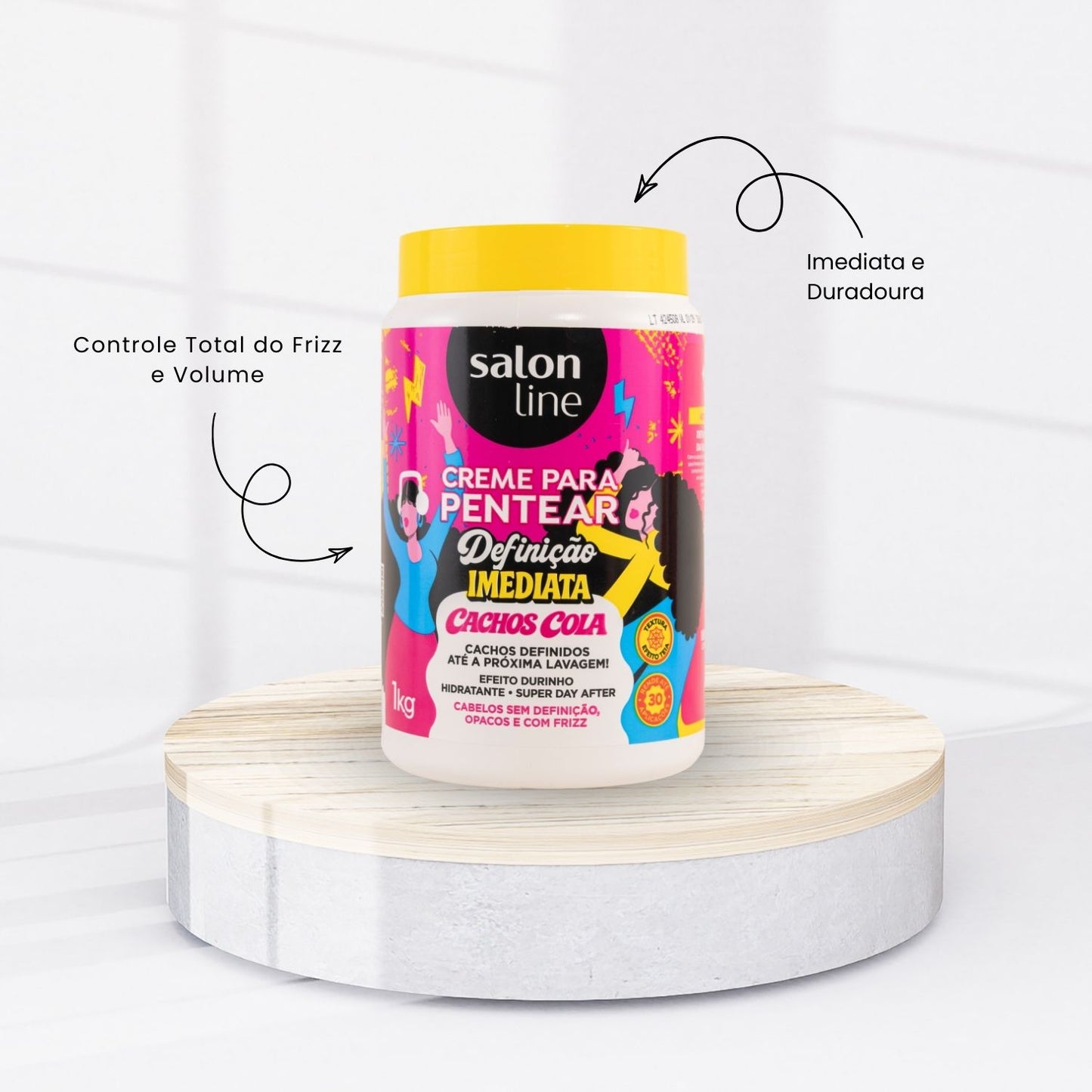 Creme para Pentear Salon Line Cachos Cola Definição Imediata 1 kg