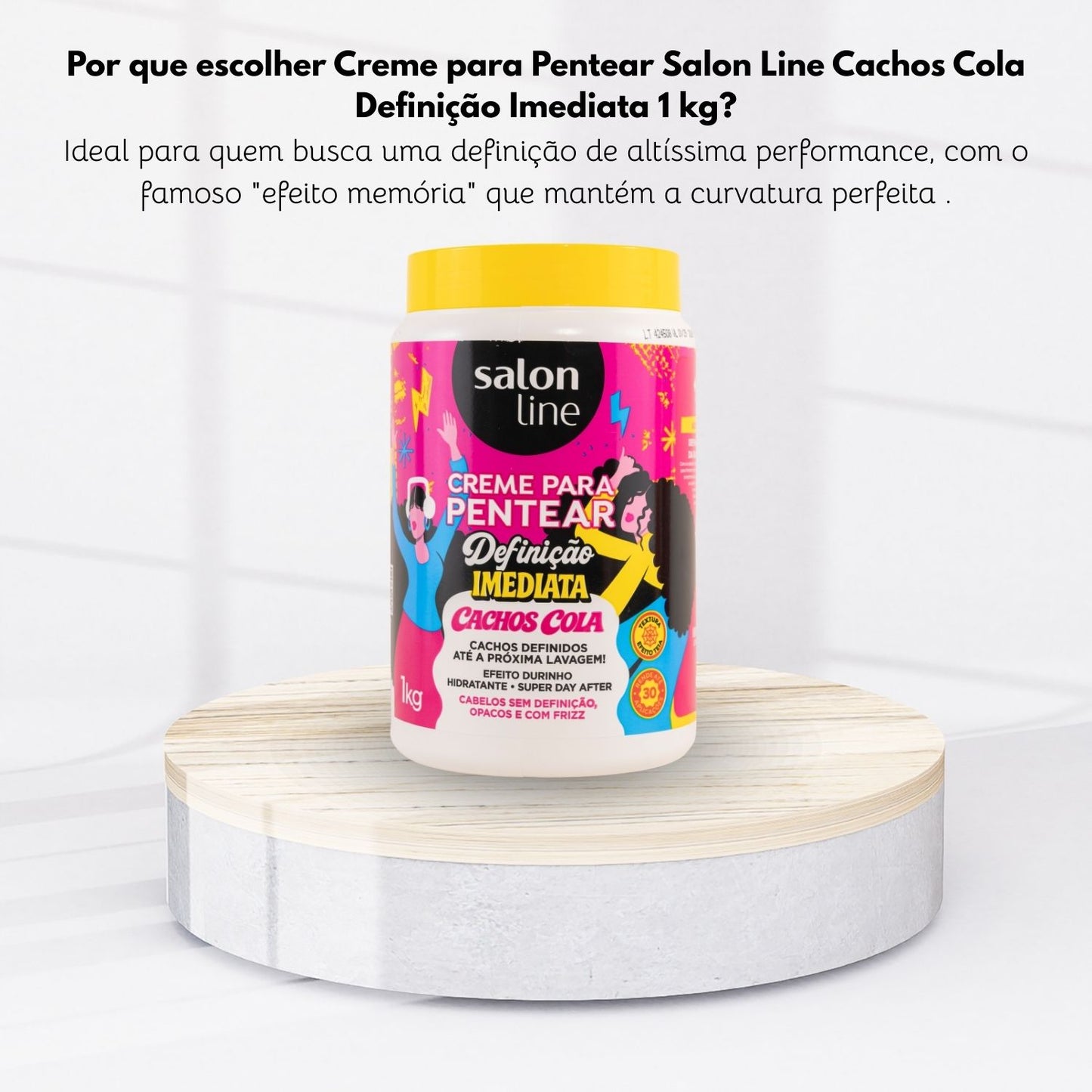 Creme para Pentear Salon Line Cachos Cola Definição Imediata 1 kg
