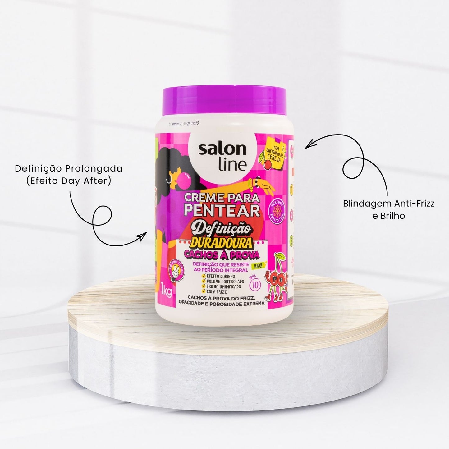 Creme para Pentear Salon Line Cachos à Prova Duradoura 1 kg