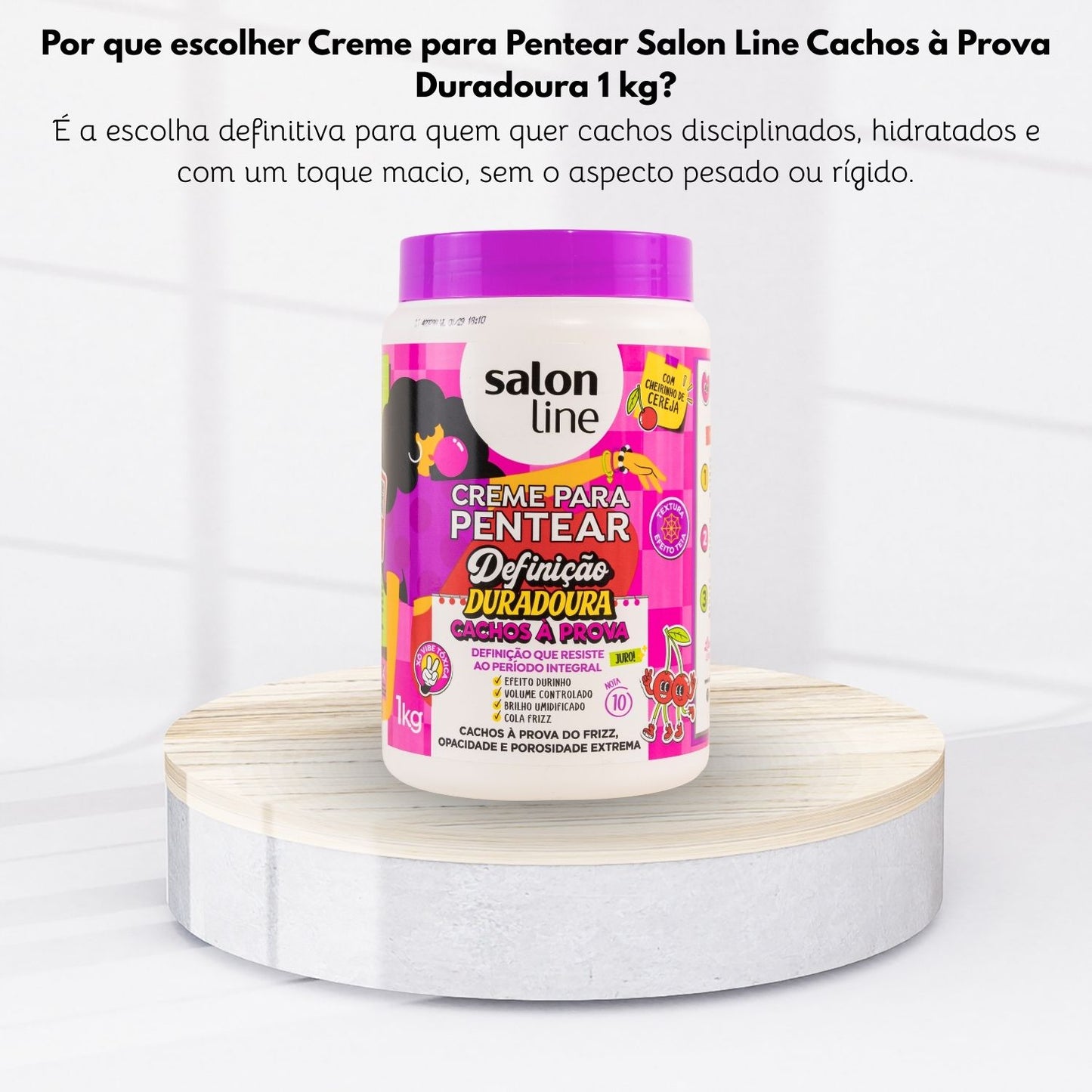 Creme para Pentear Salon Line Cachos à Prova Duradoura 1 kg