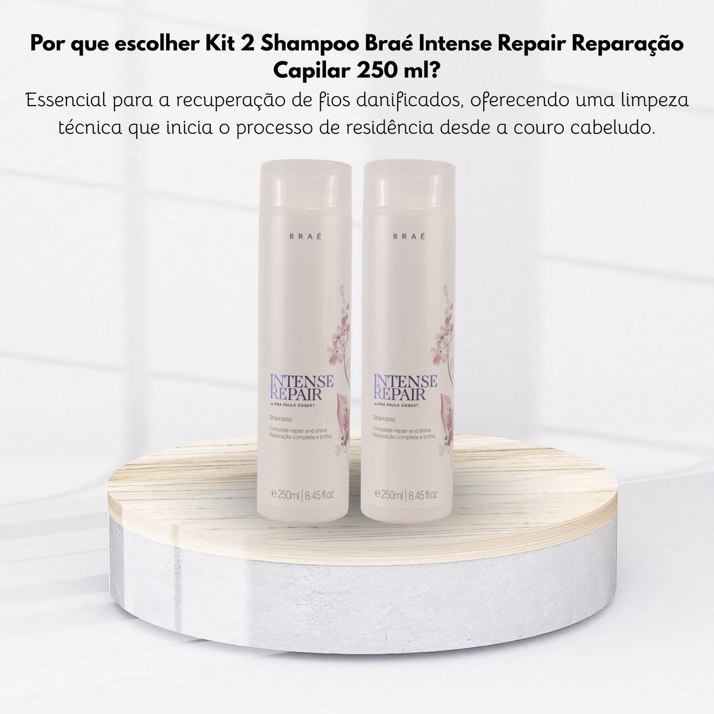 Kit Braé Intense Repair Shampoo Reparação Duo