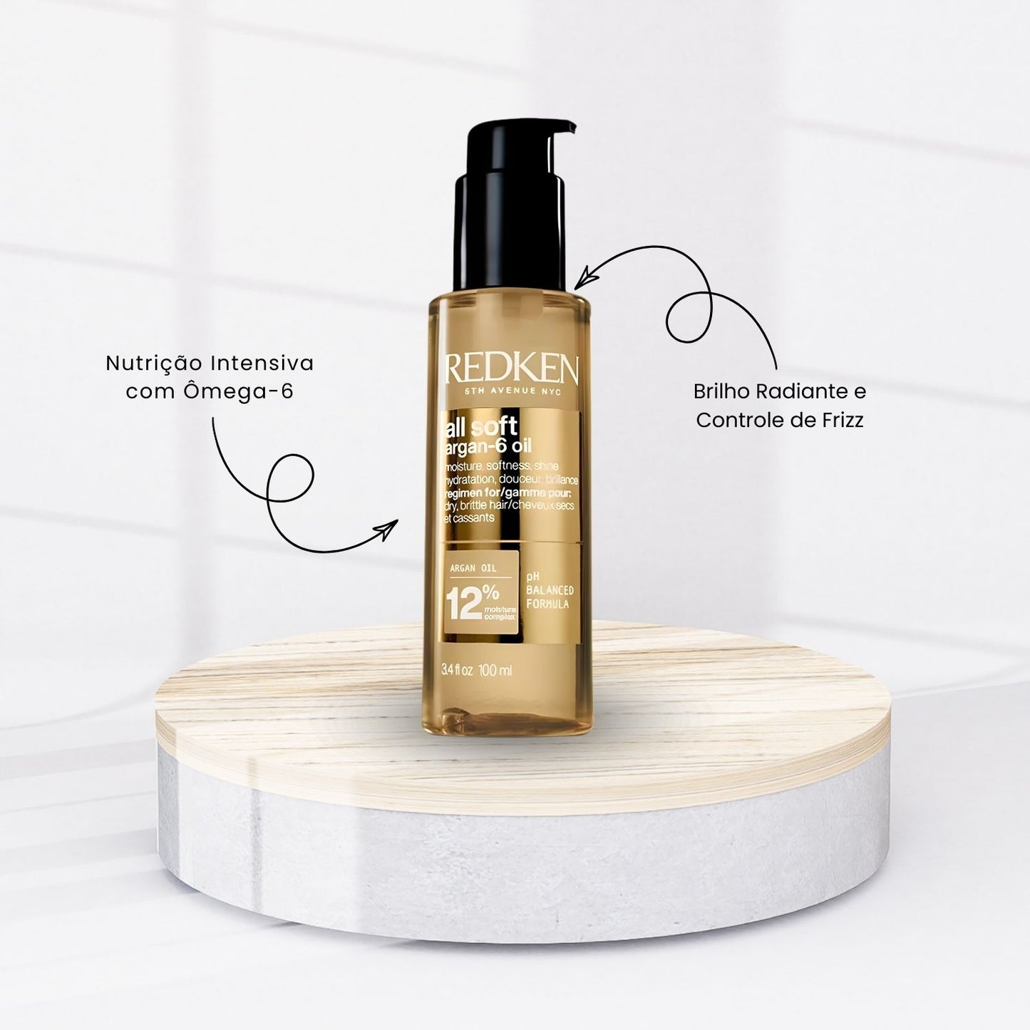 Óleo Capilar Redken Argan Oil 6 Tratamento Nutritivo Brilho Intenso 100 ml