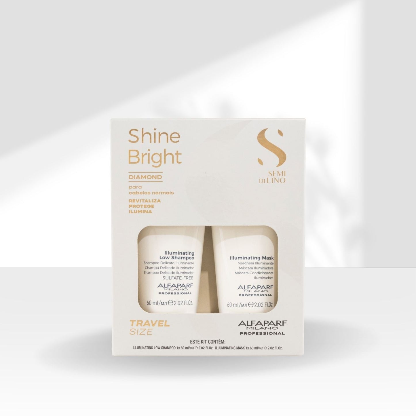 Kit Alfaparf Semi Di Lino Shine Bright Diamonds 2X60 ml