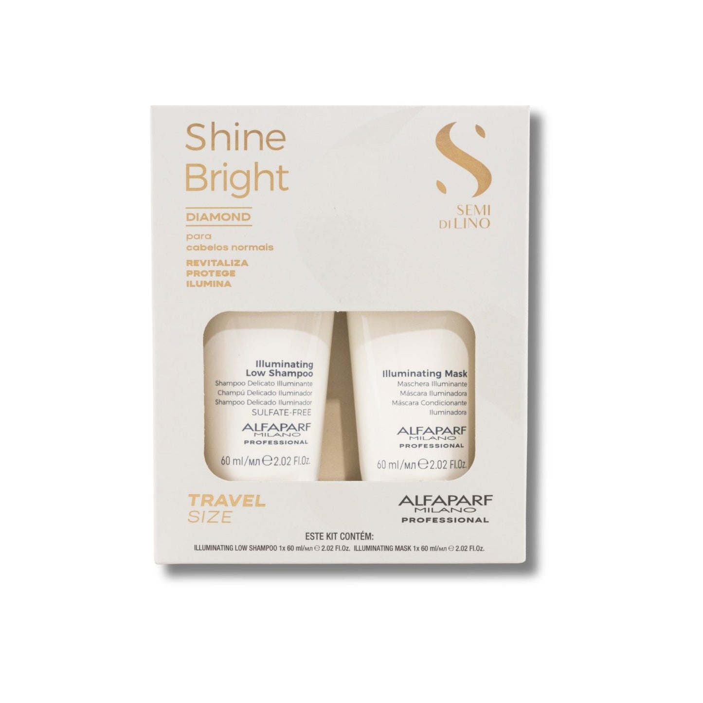 Kit Alfaparf Semi Di Lino Shine Bright Diamonds 2X60 ml