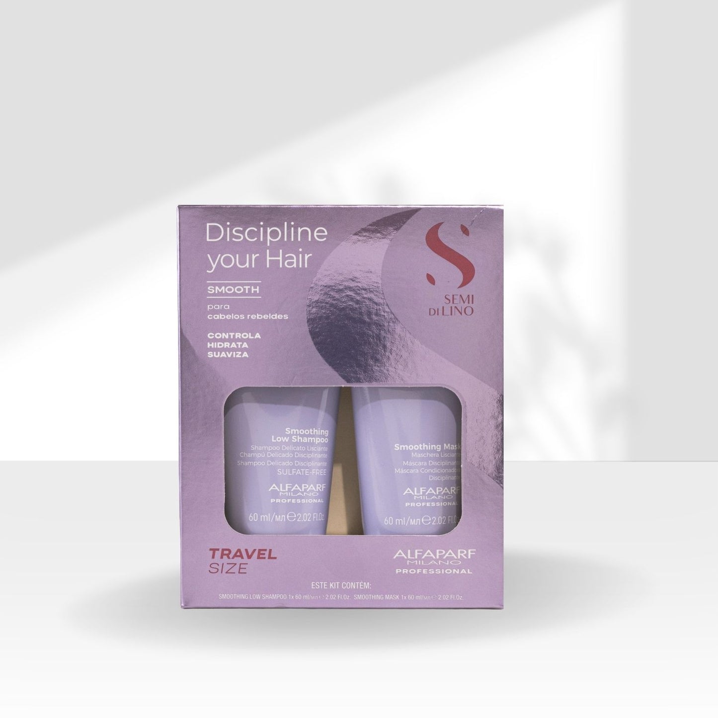 Kit Alfaparf Discipline Your Hair Smooth Controle Frizz 2X60ml