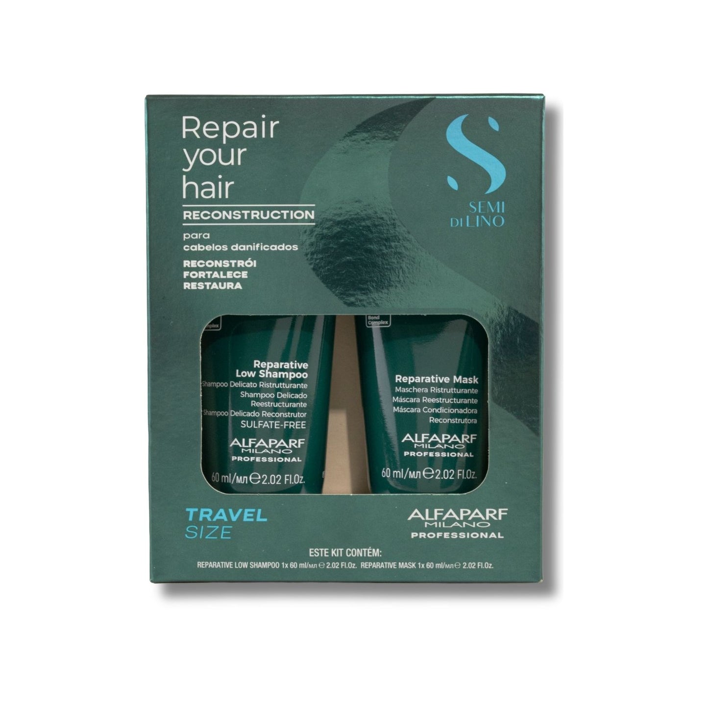 Kit Alfaparf Reconstruction Reparação Intensiva 2X60ml