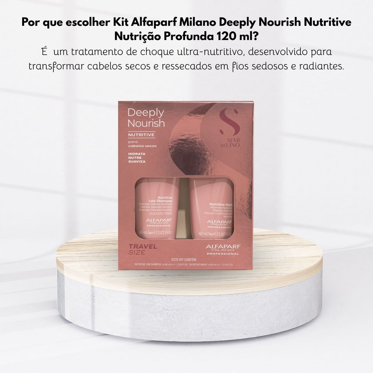 Kit Alfaparf Milano Deeply Nourish Nutrição Profunda 2X60ml