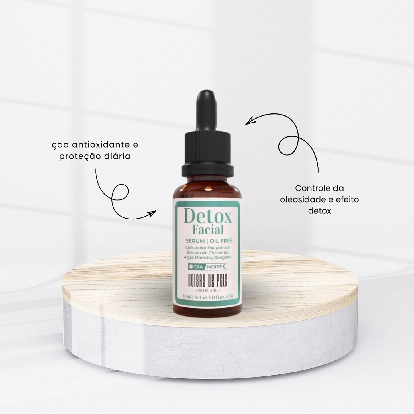 Sérum Facial Coisas de Pele Detox Oil Free Controle Oleosidade 30 ml