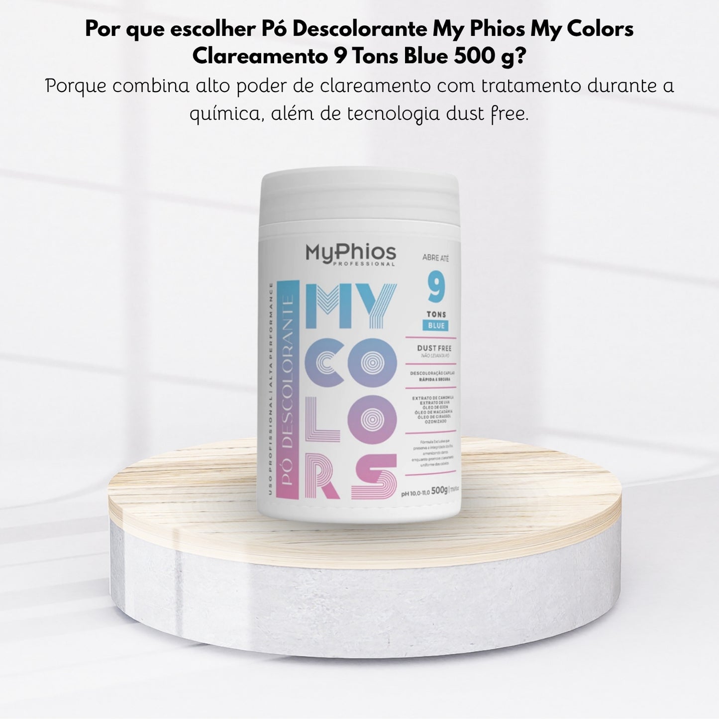 Pó Descolorante My Phios My Colors Clareamento 9 Tons Blue 500 g