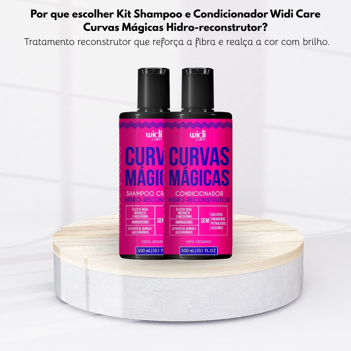 Kit Shampoo e Condicionador Widi Care Curvas Mágicas Hidro-reconstrutor
