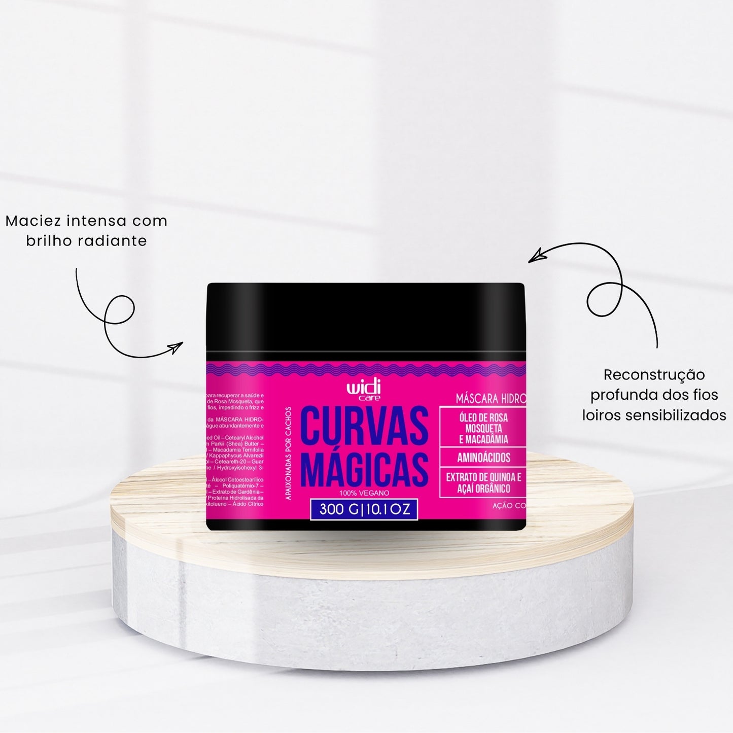 Kit Shampoo Condicionador e Máscara Widi Care Curvas Mágicas