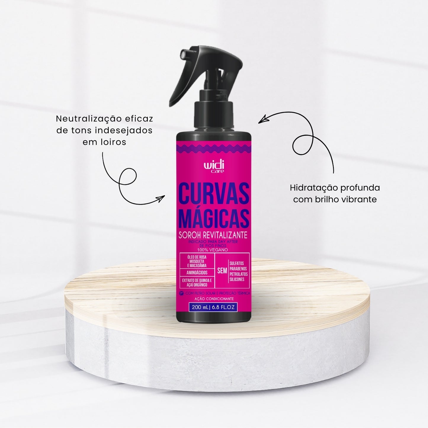 Kit Shampoo Condicionador e Sérum Revitalizante Widi Care Curvas Mágicas