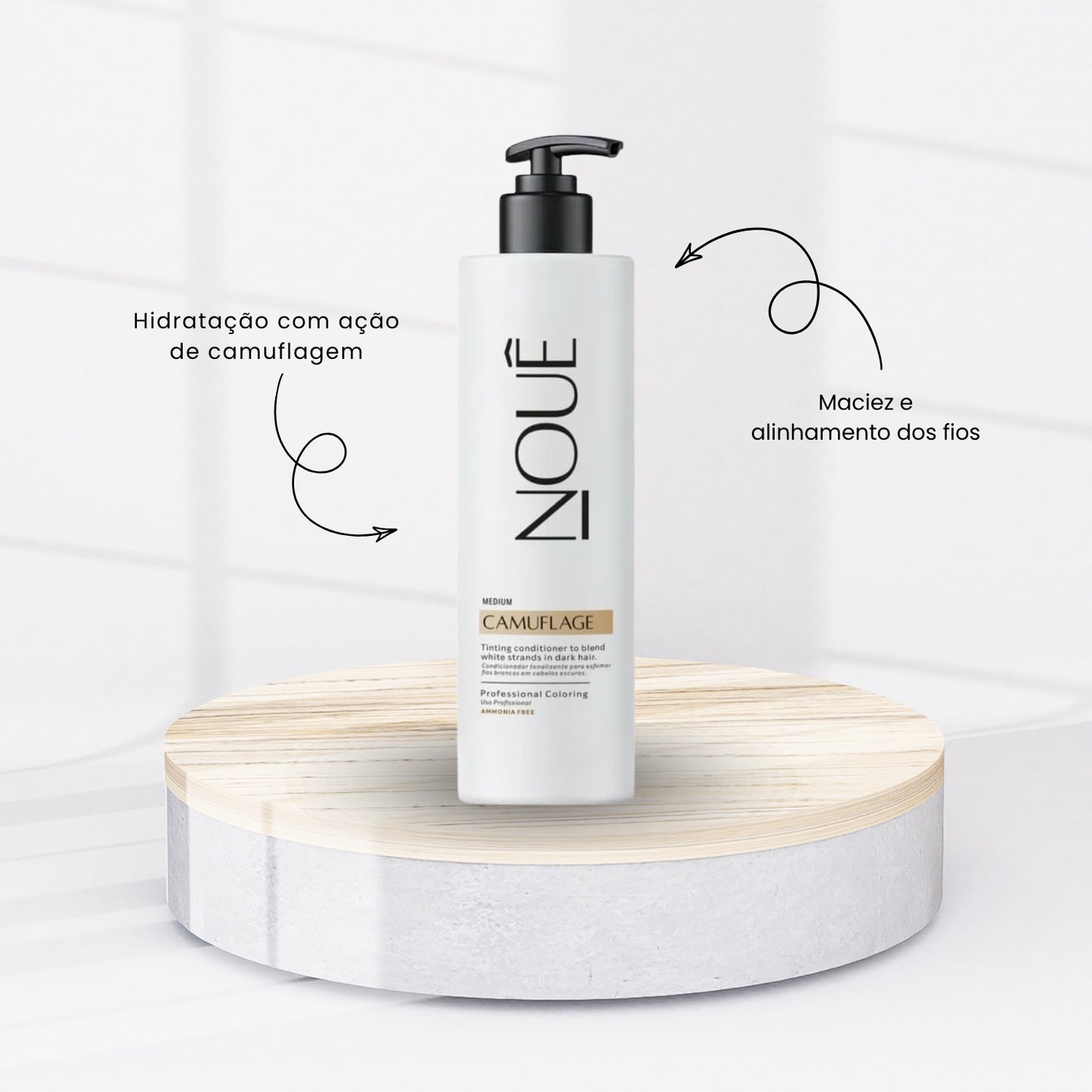 Tonalizante Nouê Medium Camuflagem Hidratação Capilar 140 ml