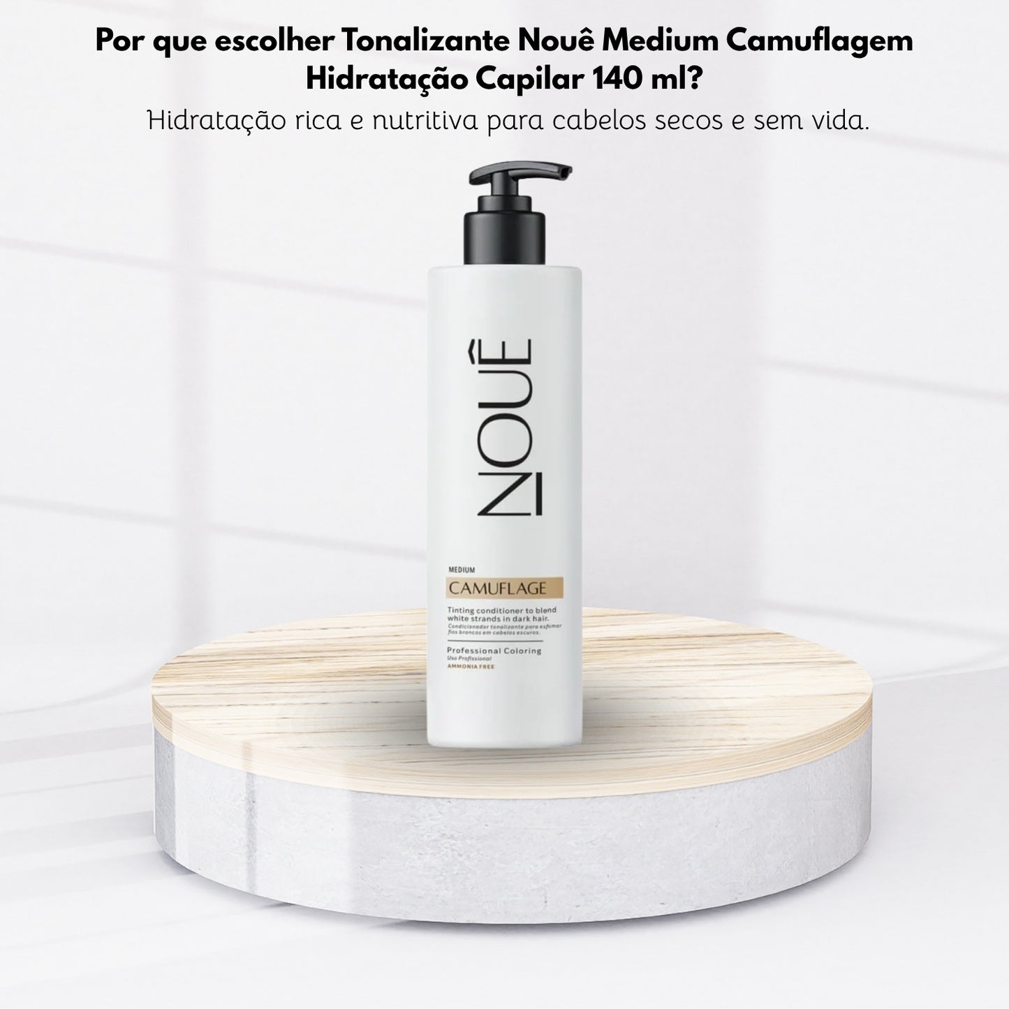Tonalizante Nouê Medium Camuflagem Hidratação Capilar 140 ml