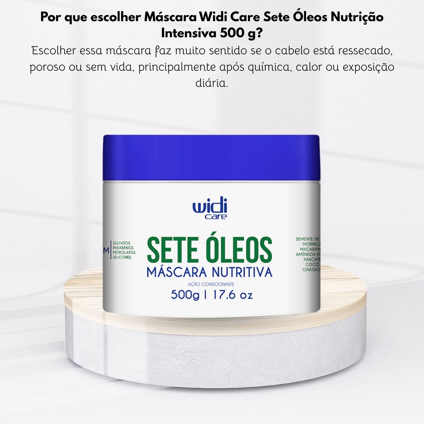 Máscara Widi Care Sete Óleos Nutrição Intensiva 500 g