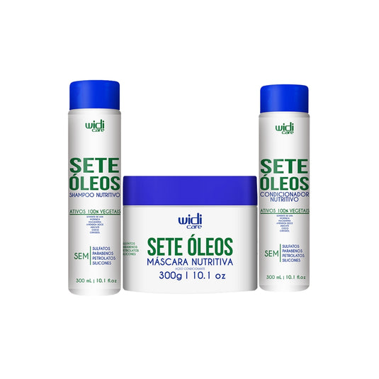 Kit Shampoo Condicionador e Máscara Widi Care Sete Óleos 300 ml