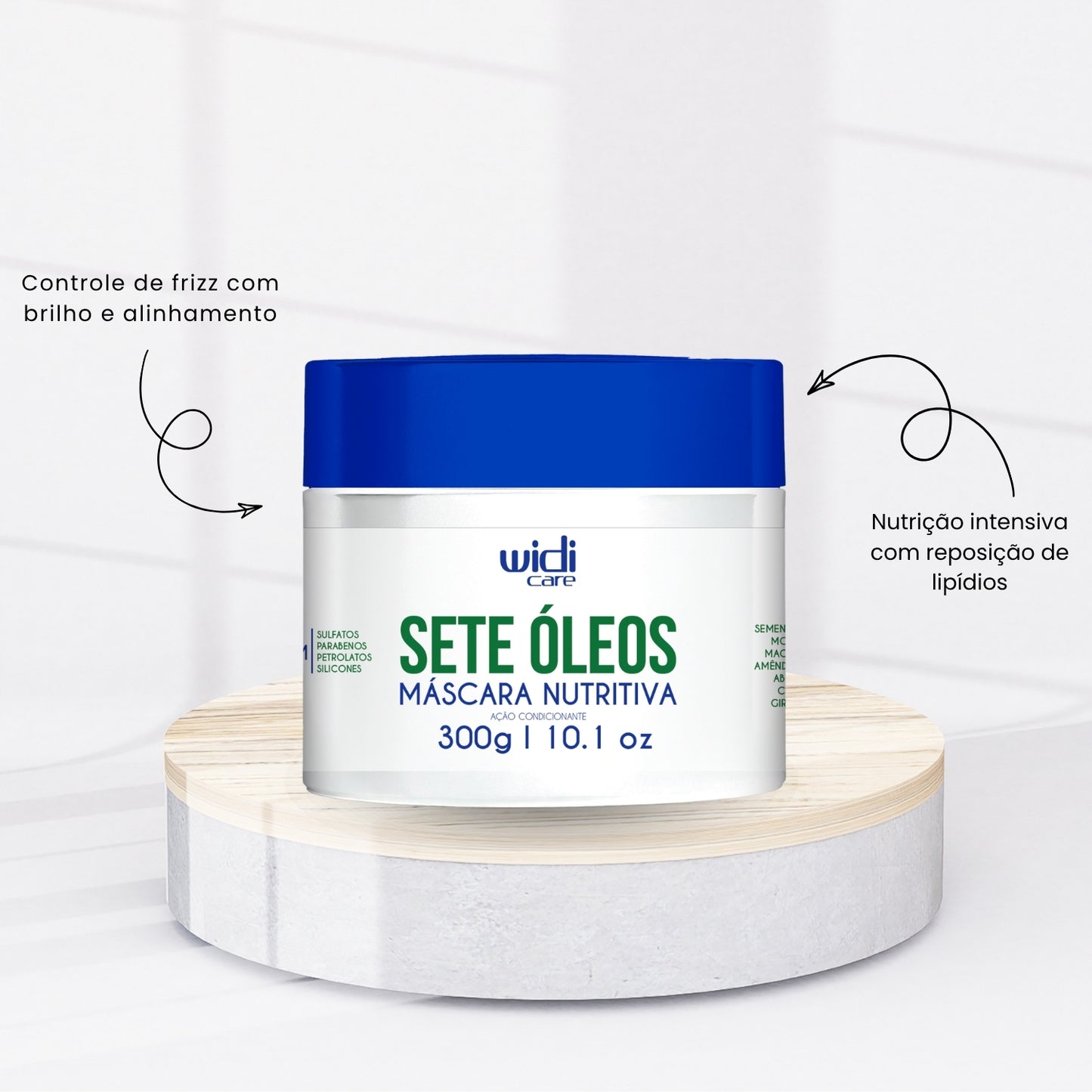 Kit Shampoo Condicionador e Máscara Widi Care Sete Óleos 300 ml