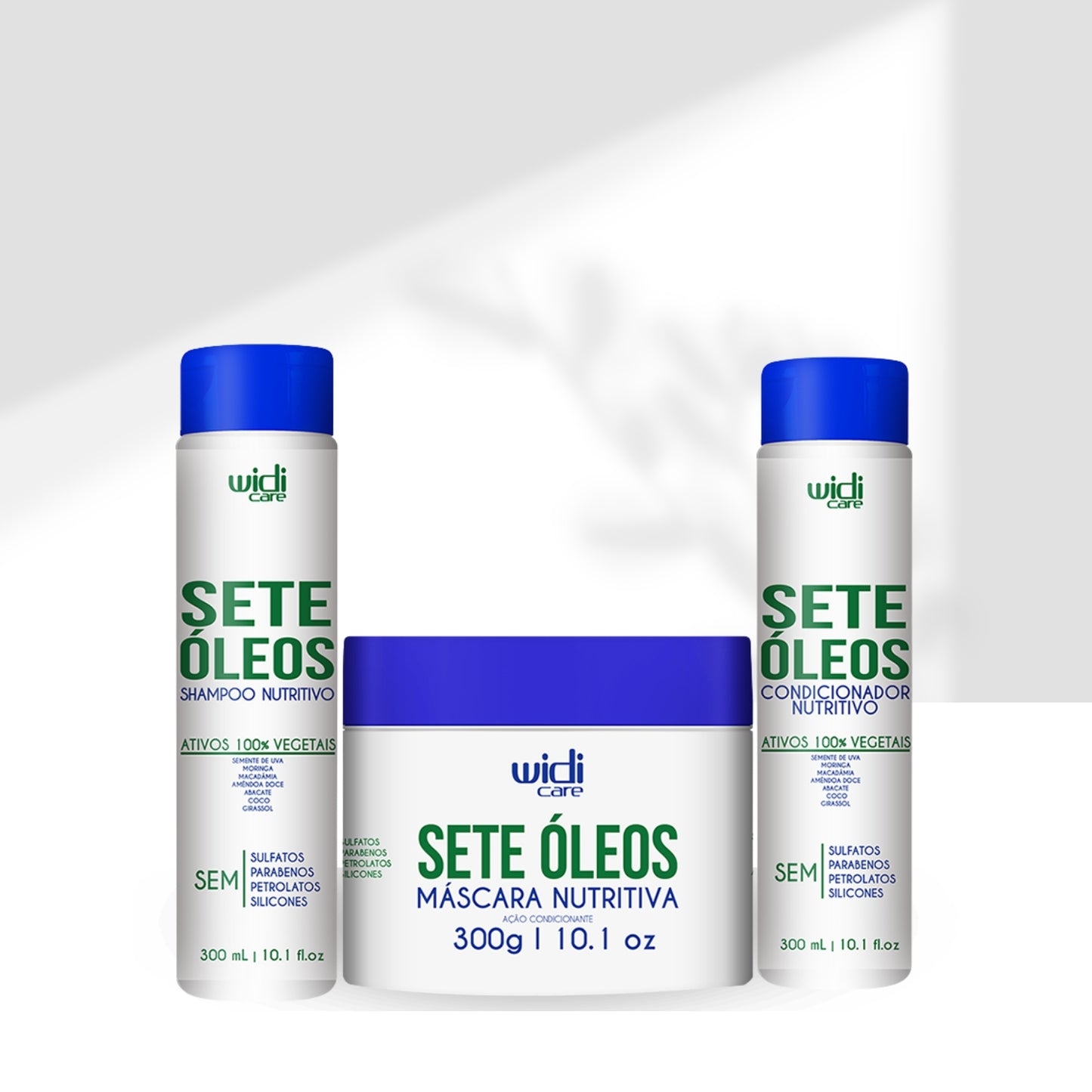 Kit Shampoo Condicionador e Máscara Widi Care Sete Óleos 300 ml
