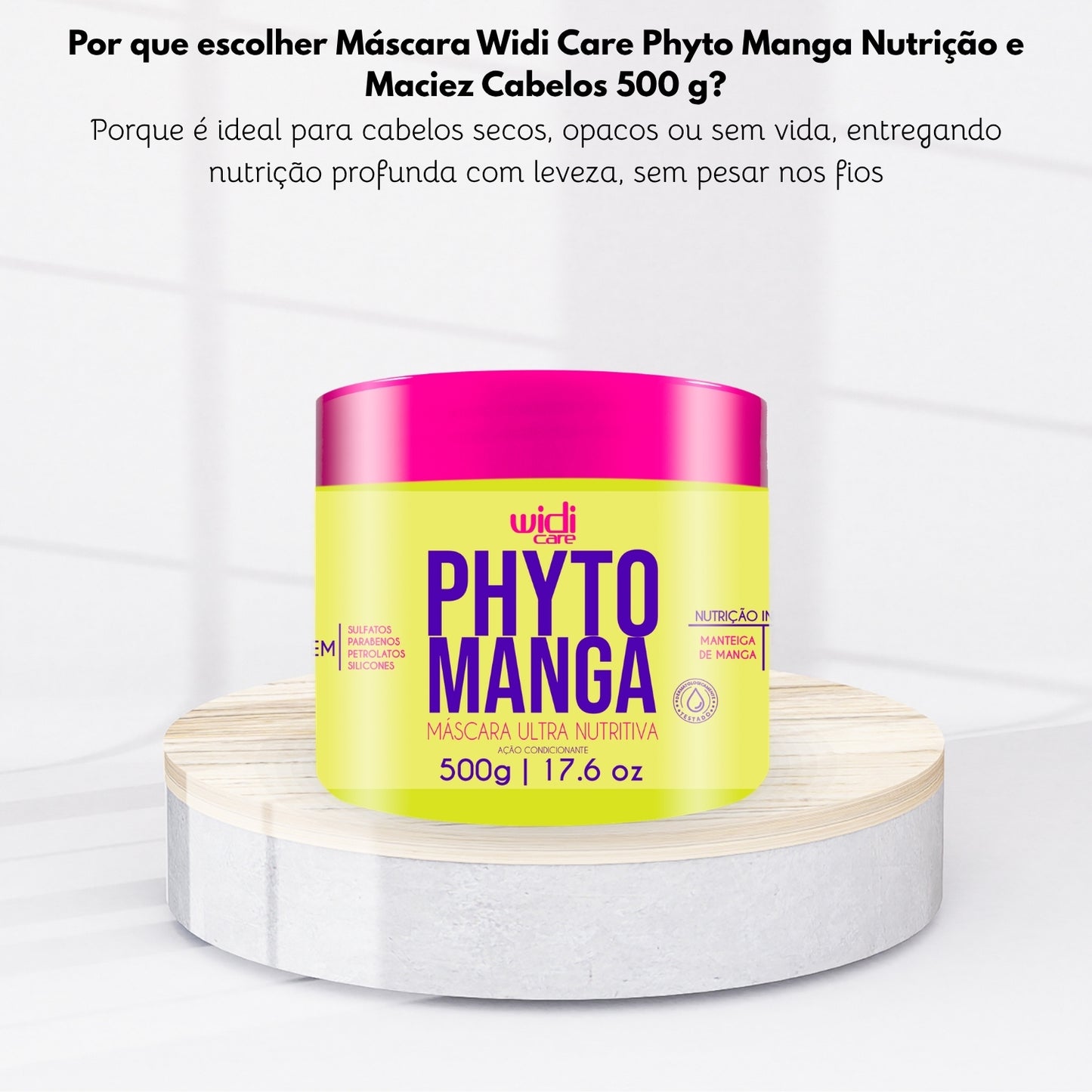 Máscara Widi Care Phyto Manga Nutrição e Maciez Cabelos 500g
