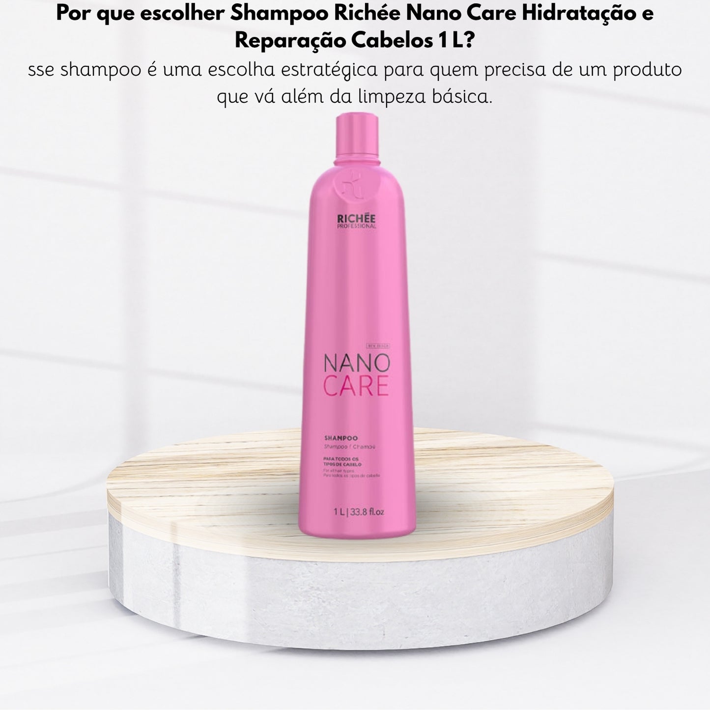 Shampoo Richée Nano Care Hidratação e Reparação Cabelos 1 L