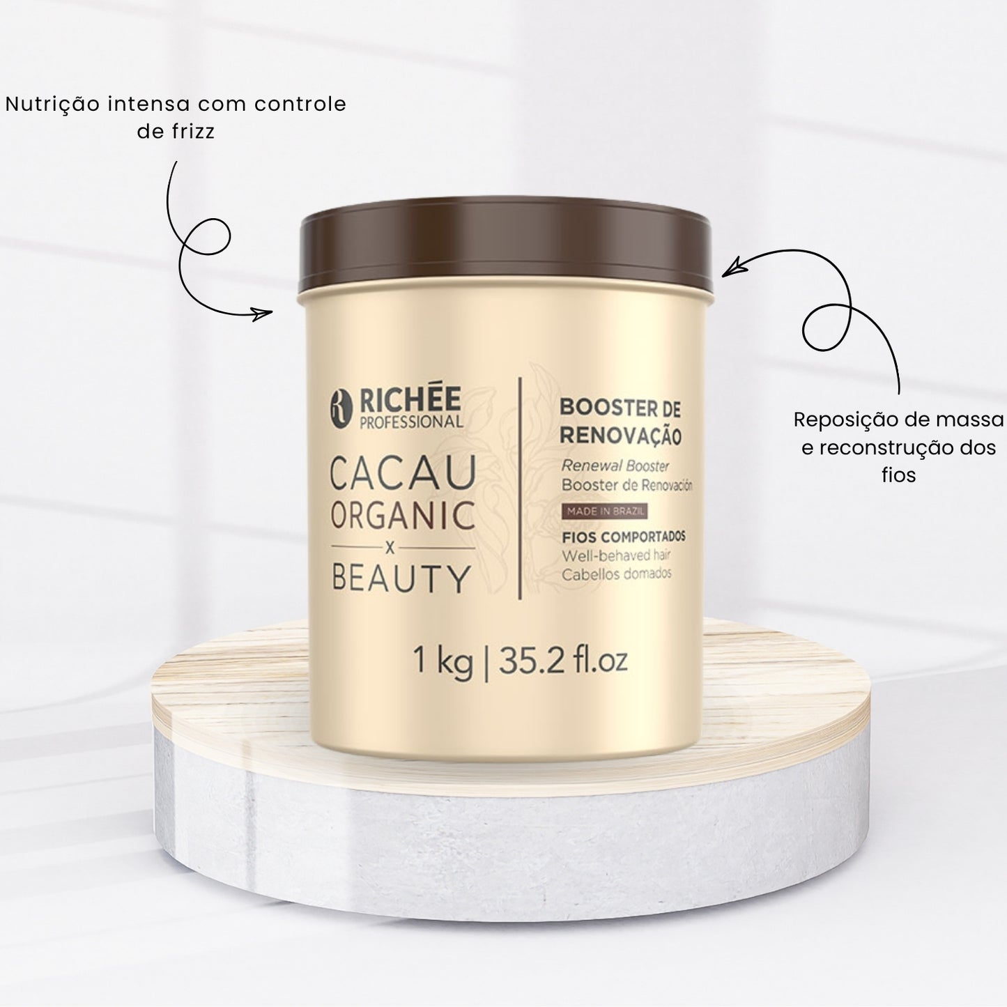 Máscara Beauty Richée Booster de Massa Cacau Organic 1 Kg