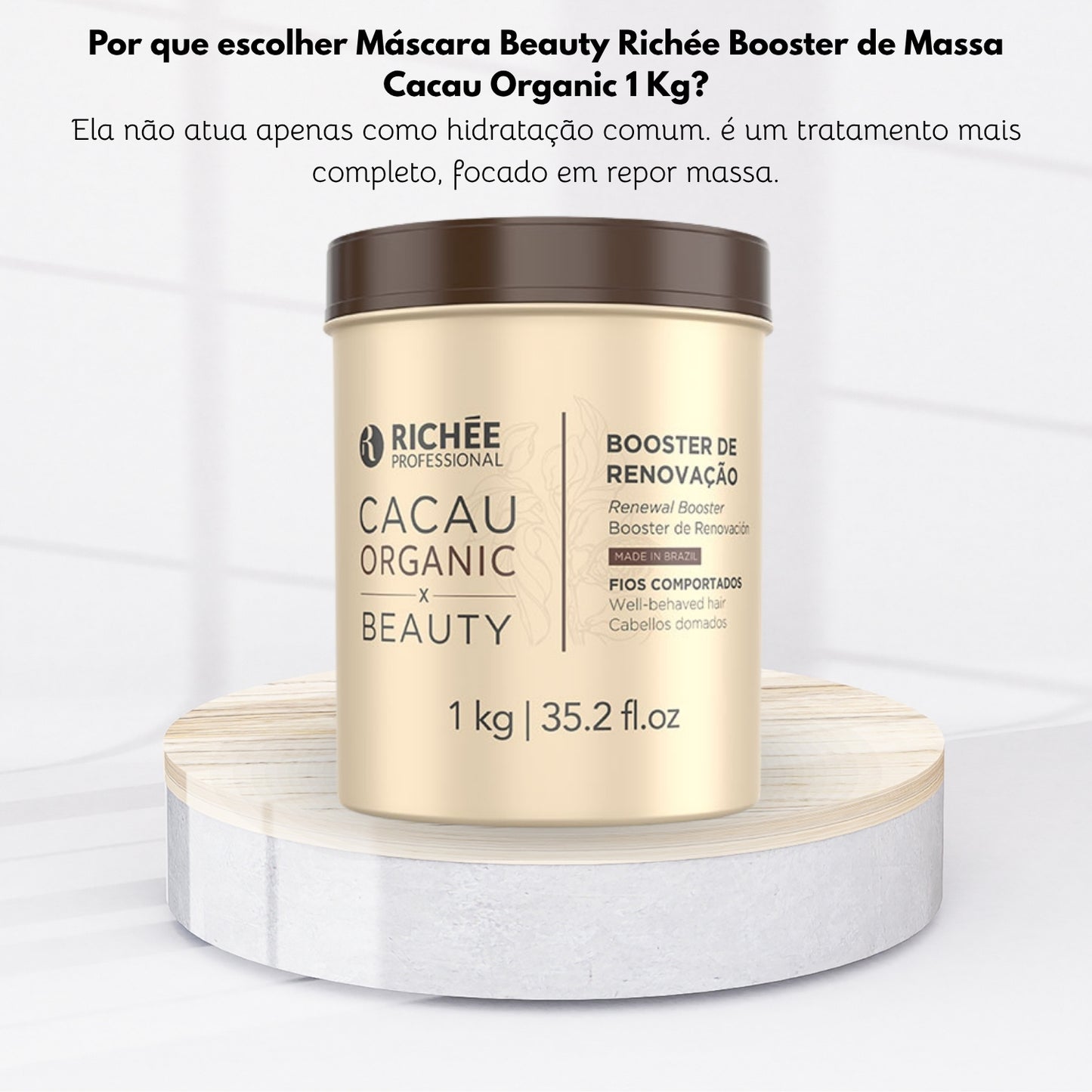 Máscara Beauty Richée Booster de Massa Cacau Organic 1 Kg