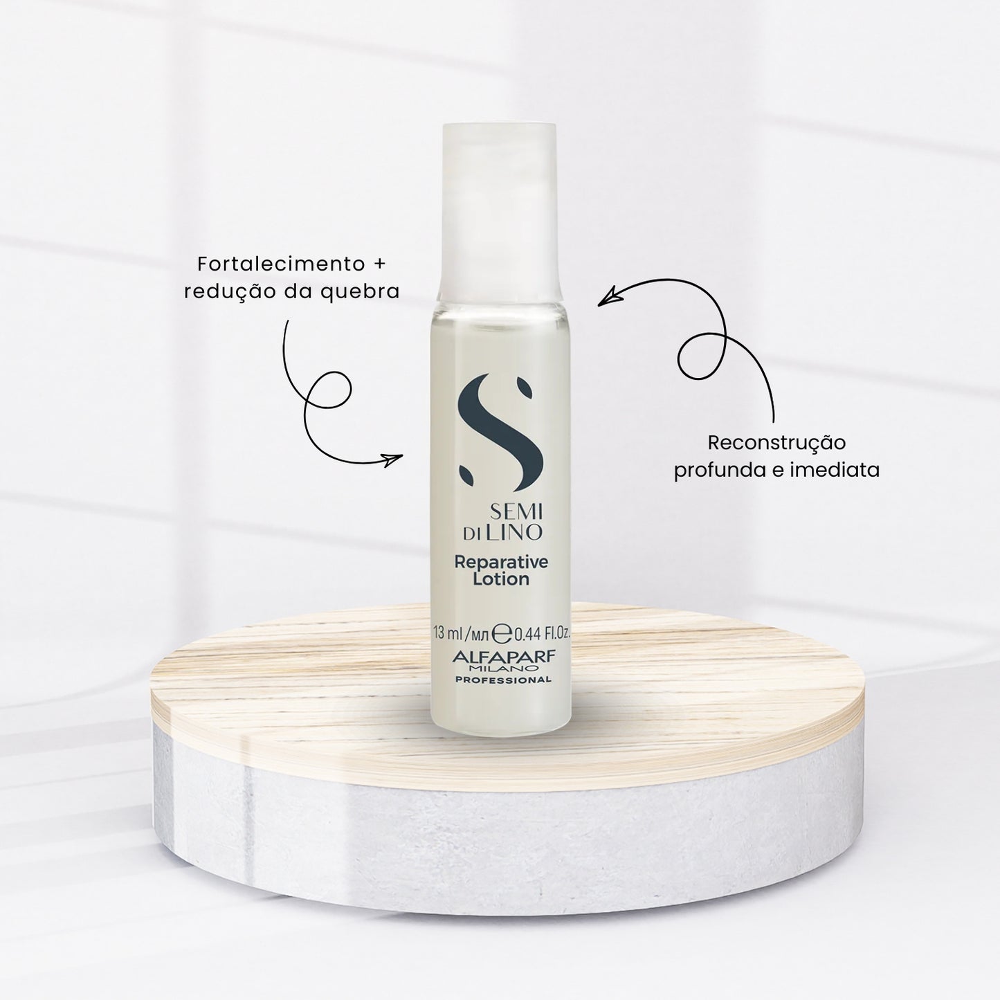 Ampola Alfaparf Semi di Lino Reconstrução Capilar Reparative Lotion 6 x 13 ml